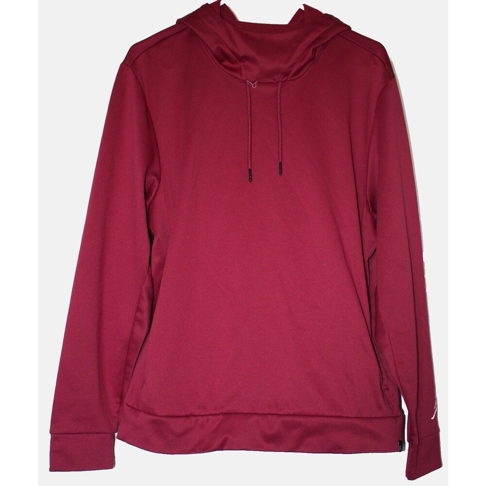 Jordan Therma-Fit Hoodie Size Large Dark Red‎ Pullover Neck Cover and Hood